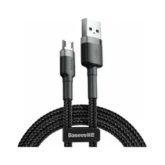 Кабель Baseus Cafule USB 2.0 to microUSB 2.4A 1M Чорний/Сірий (CAMKLF-BG1) - фото товару 1