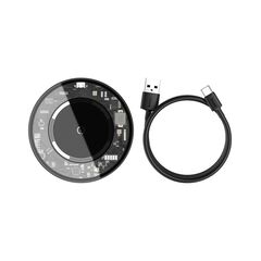 Бездротовий зарядний пристрій Baseus Simple Magnetic Прозорий (WXJK-E02) - фото товару 1