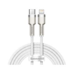 Кабель Baseus Cafule metal Type-C to Lightning PD 20W 2M Білий (CATLJK-B02) - фото товару 1