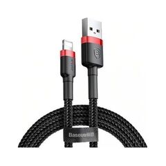 Кабель Baseus Cafule USB 2.0 to Lightning 1.5A 2M Чорний/Червоний (CALKLF-C19) - фото товару 1