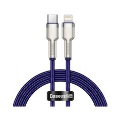 Кабель Baseus Cafule metal Type-C to Lightning PD 20W 1M Фіолетовий (CATLJK-A05) - фото товару 1