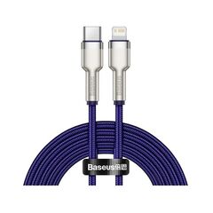 Кабель Baseus Cafule metal Type-C to Lightning PD 20W 2M Фіолетовий (CATLJK-B05) - фото товару 1