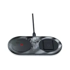 Бездротовий зарядний пристрій Baseus Turbo Simple 2 in 1 24W Чорний (TZWXJK-B01) - фото товару 1
