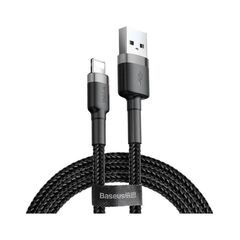 Кабель Baseus Tough USB 2.0 to Lightning 2A 1M Чорний (CALZY-B01) - фото товару 1