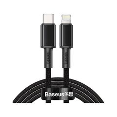 Кабель Baseus High Density Braided Type-C to Lightning PD 20W 2M Чорний (CATLGD-A01) - фото товару 1