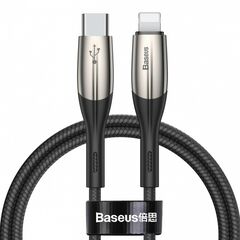 Кабель Baseus Horizontal Type-C to Lightning PD 18W 2M Чорний (CATLSP-B01) - фото товару 1