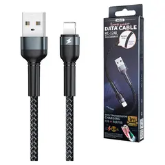 Кабель Remax Jany USB 2.0 to Lightning 2.4A 1M Черный (RC-124i) - фото товару 1