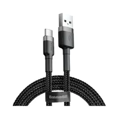 Кабель Baseus Cafule USB 2.0 to Type-C 2A 3M Чорний/Сірий (CATKLF-UG1) - фото товару 1