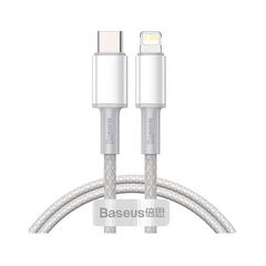 Кабель Baseus High Density Braided Type-C для Lightning PD 20W 1M Білий (CATLGD-02) - фото товару 1