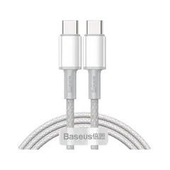 Кабель Baseus High Density Braided Type-C to Type-C 100W 1M Білий (CATGD-02) - фото товару 1