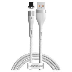 Кабель Baseus Zinc Magnetic USB 2.0 для Lightning 2.4A 1M Білий (CALXC-K02) - фото товару 1