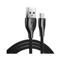 Кабель Remax Lesu Pro USB 2.0 to microUSB 2.1A 1M Черный (RC-160m-b) - фото товару 1