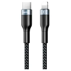 Кабель Remax Sury 2 Type-C to Lightning PD 1M Черный (RC-009-b) - фото товару 1