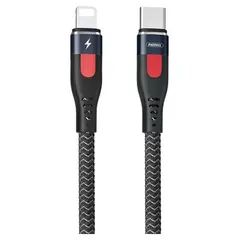 Кабель Remax Lesu Pro Aluminum Alloy Type-C to Lightning PD 20W 1M Черный (RC-188i) - фото товару 1