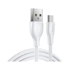 Кабель Remax Lesu Pro USB 2.0 to microUSB 2.1A 1M Белый (RC-160m-w) - фото товару 1