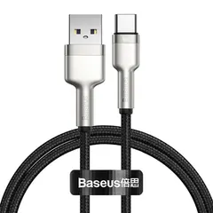 Кабель Baseus Cafule USB 2.0 to Type-C 66W 1M Чорний (CAKF000101) - фото товару 1
