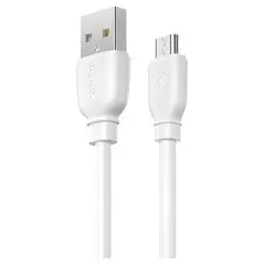 Кабель Remax Suji Pro USB 2.0 to microUSB 2.4A 1M Белый (RC-138m-w) - фото товару 1