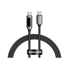 Кабель Baseus Display Fast Charging Type-C to Type-C 100W 1M Чорний (CATSK-B01) - фото товару 1
