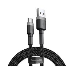 Кабель Baseus Cafule USB 2.0 to Type-C 3A 0.5M Чорний/Сірий (CATKLF-AG1) - фото товару 1