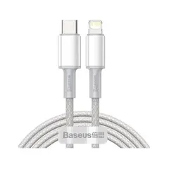 Кабель Baseus High Density Braided Type-C для Lightning PD 20W 2M білий (CATLGD-A02) - фото товару 1