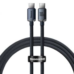 Кабель Baseus Crystal Shine Type-C to Type-C 100W 1.2M Чорний (CAJY000601) - фото товару 1