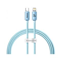 Кабель Baseus Crystal Shine Type-C to Lightning 20W 1.2M Голубой (CAJY001303) - фото товару 1