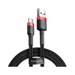 Кабель Baseus Cafule USB 2.0 to Type-C 2A 2M Чорний/Червоний (CATKLF-C91) - фото товару 1