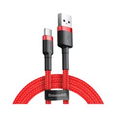 Кабель Baseus Cafule USB 2.0 to Type-C 2A 3M Червоний/Чорний (CATKLF-U09) - фото товару 1