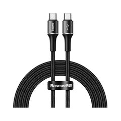 Кабель Baseus Halo Type-C to Type-C PD2.0 60W 20V 3A 2M Чорний (CATGH-K01) - фото товару 1