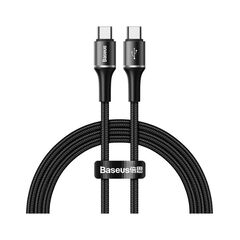 Кабель Baseus Halo Type-C to Type-C PD2.0 60W 20V 3A 1M Чорний (CATGH-J01) - фото товару 1