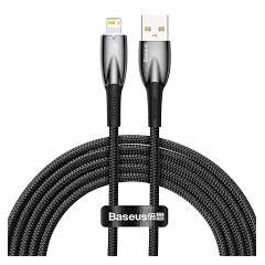 Кабель Baseus Tungsten Gold USB 2.0 to Lightning 2.4A 1M Чорний (CALWJ-01) - фото товару 1