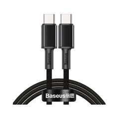 Кабель Baseus High Density Braided Type-C to Type-C 100W 1M Чорний (CATGD-01) - фото товару 1