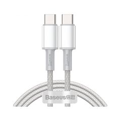 Кабель Baseus High Density Braided Type-C to Type-C 100W 2M Білий (CATGD-A02) - фото товару 1