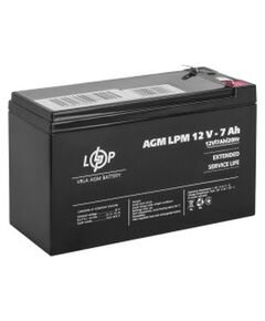 Аккумулятор AGM Logic Power AGM LPM 12 V 7 Ah 310015 - фото товару 1