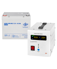 Комплект резервного живлення для котла LogicPower 500 + мультигелева батарея 540Wh - фото товару 1