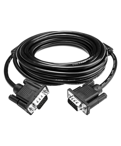 Кабель VGA-5.0BK 5 м чорний (з двома феритовими кільцями) - фото товару 1