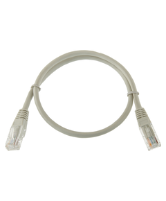 Патч-корд литий UTP RJ45 кат. 5Е 0.5 м (серый) - фото товару 1