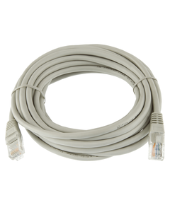 Патч-корд литий UTP RJ45 кат. 5Е 5 м (серый) - фото товару 1