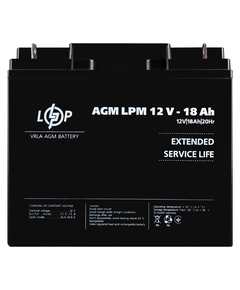 У/Ц Акумулятор AGM LPM 12V - 18 Ah - фото товару 1