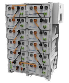 Система накопичення енергії HINAESS 114kW: модуль 114kwh, C14, 51.2V, 44.8-56.8V, 280Ah, 14.336kWh, 140A, 504*781*236mm / 108Kg + стійка 8S8 batt + 1 BCU... - фото товару 1
