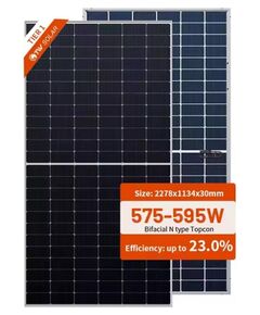 Сонячна панель TONGWEI SOLAR 590W - TWMPD-72HD-590W TONGWEI SOLAR 590 Вт 30 двостороння n-type - фото товару 1