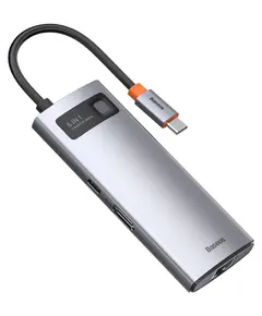 USB Hub Baseus Metal Gleam Series 6-in-1 Multifunctional Type-C Сірий (CAHUB-CW0G) - фото товару 1