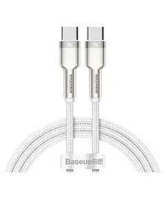 Кабель Baseus Cafule Type-C для Type-C PD 100W 1M Білий (CATJK-C02) - фото товару 1