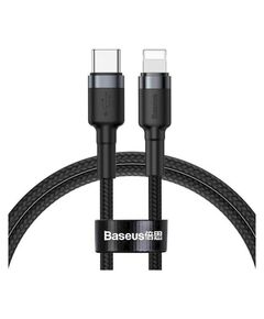 Кабель Baseus Cafule Type-C to Lightning PD 18W 1M Чорний/Сірий (CATLKLF-G1) - фото товару 1