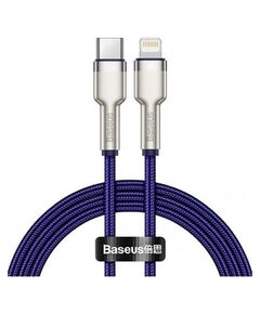 Кабель Baseus Cafule metal Type-C to Lightning PD 20W 1M Фіолетовий (CATLJK-A05) - фото товару 1