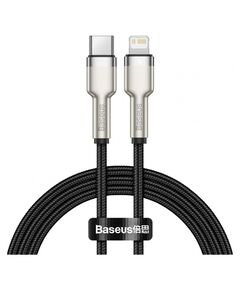 Кабель Baseus Cafule metal Type-C to Lightning PD 20W 1M Чорний (CATLJK-A01) - фото товару 1