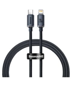 Кабель Baseus Crystal Shine Type-C to Lightning 20W 1.2M Чорний (CAJY000201) - фото товару 1