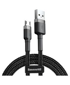 Кабель Baseus Cafule USB 2.0 to microUSB 2A 3M Чорний/Сірий (CAMKLF-HG1) - фото товару 1