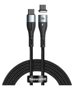 Кабель Baseus Zinc Magnetic Type-C для Type-C PD2.0 100W 1.5M чорний (CATXC-Q01) - фото товару 1