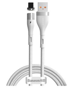 Кабель Baseus Zinc Magnetic USB 2.0 для Lightning 2.4A 1M Білий (CALXC-K02) - фото товару 1